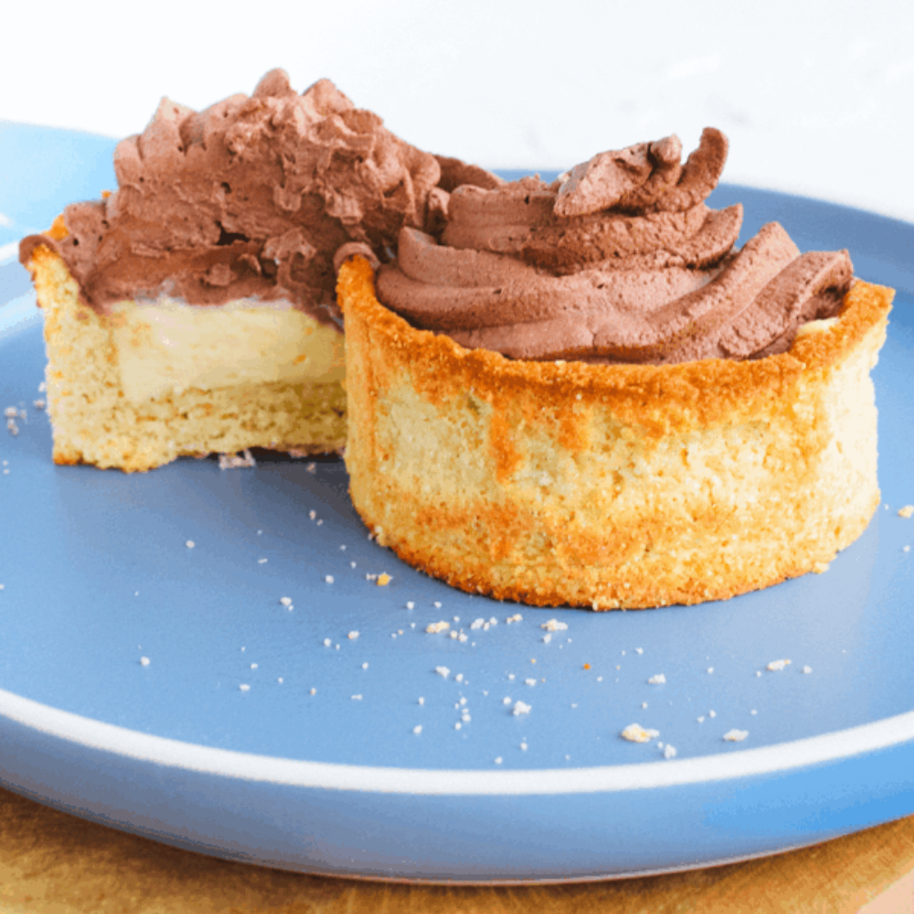 Koolhydraatarm taartje met vanille & chocolade