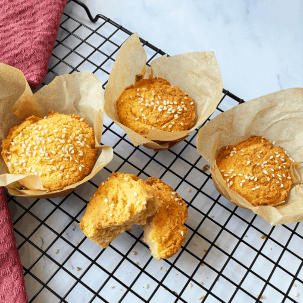 Gezonde koolhydraatarme muffins van amandelmeel en kokosbloem