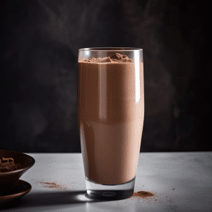 Koolhydraatarme avocado mokka smoothie met cacao en koffie romige chocolade smoothie als voedzaam ontbijt of tussendoortje