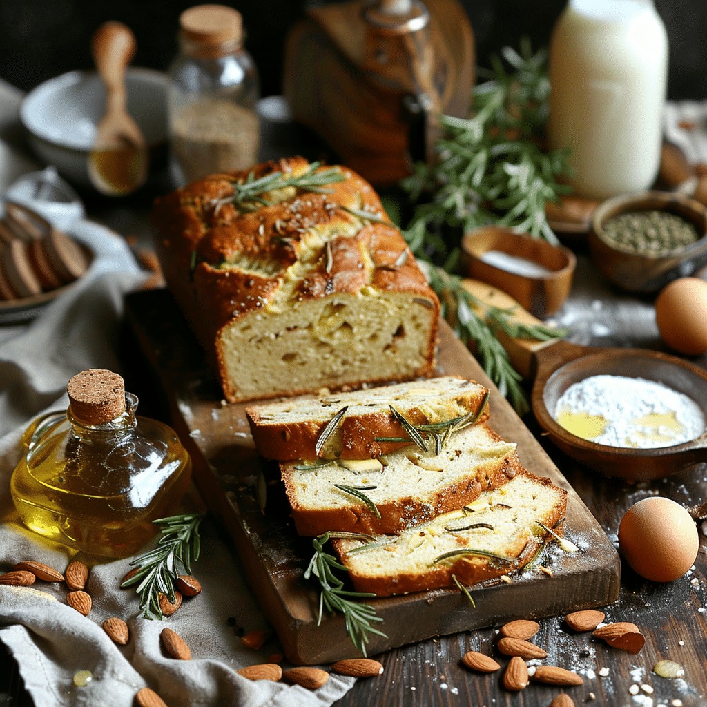 mediterraan brood met rozemarijn en gouden olijfolieglans