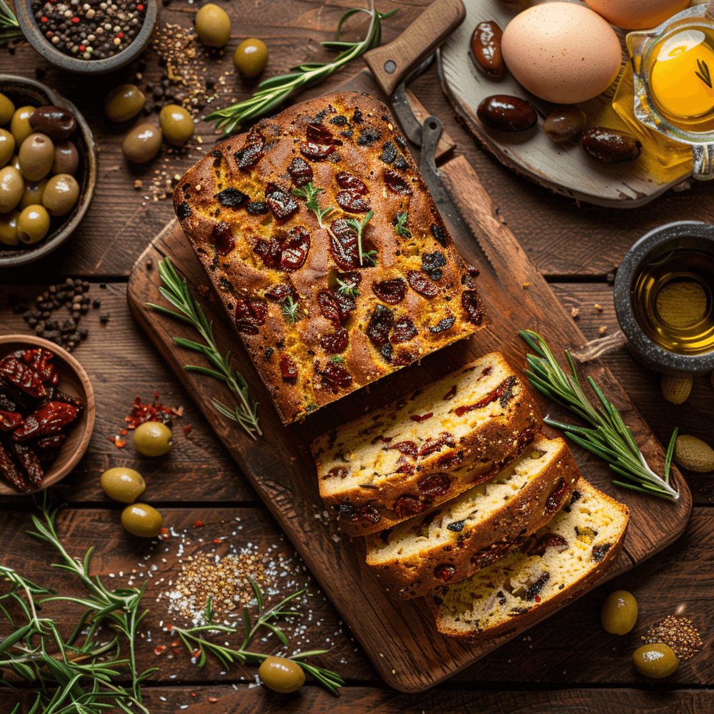 hartig paleo brood met olijven en zongedroogde tomaten mediterrane uitstraling