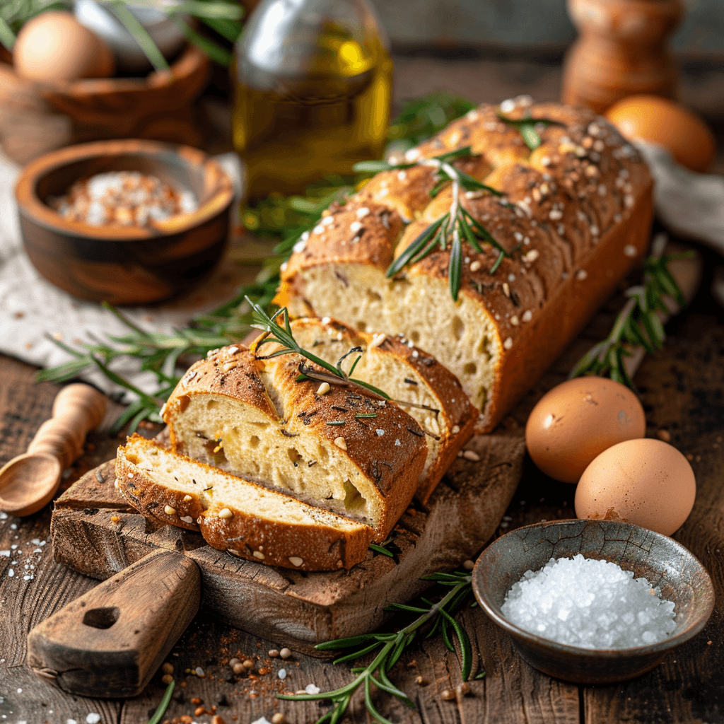 paleo brood met rozemarijn en zeezout rustieke goudbruine korst