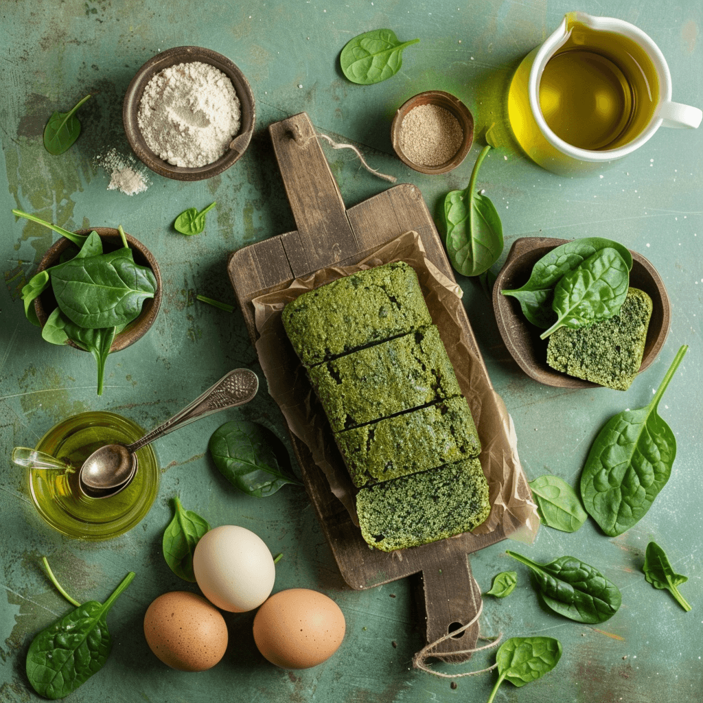 groen paleo brood met spinazie zachte kruim en frisse kleur
