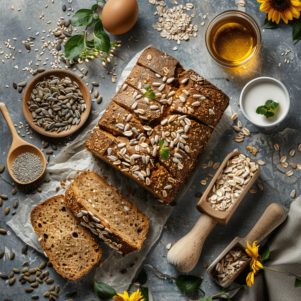 voedzaam brood met zonnebloempitten en rustieke korst