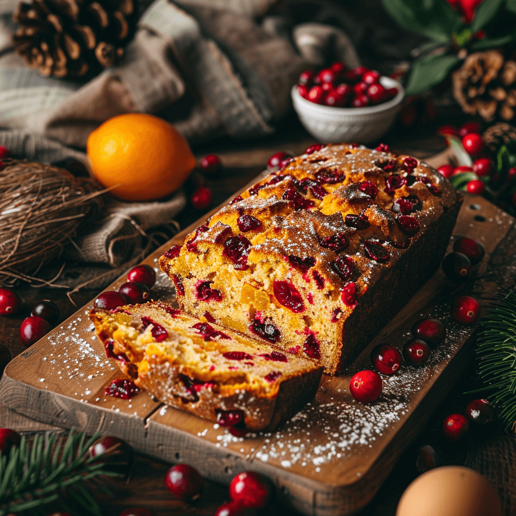 fruitig paleo brood met cranberry en sinaasappel kleurrijke zachte kruim