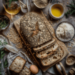 vezelrijk brood met groengouden tint en aardse smaak