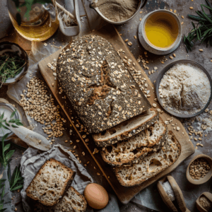Vezelrijk Keto Hennepzaad Brood met groengouden tint en aardse smaak.