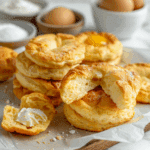 luchtige, goudbruine wolkbroodjes op bakplaat, perfect als lichte snack