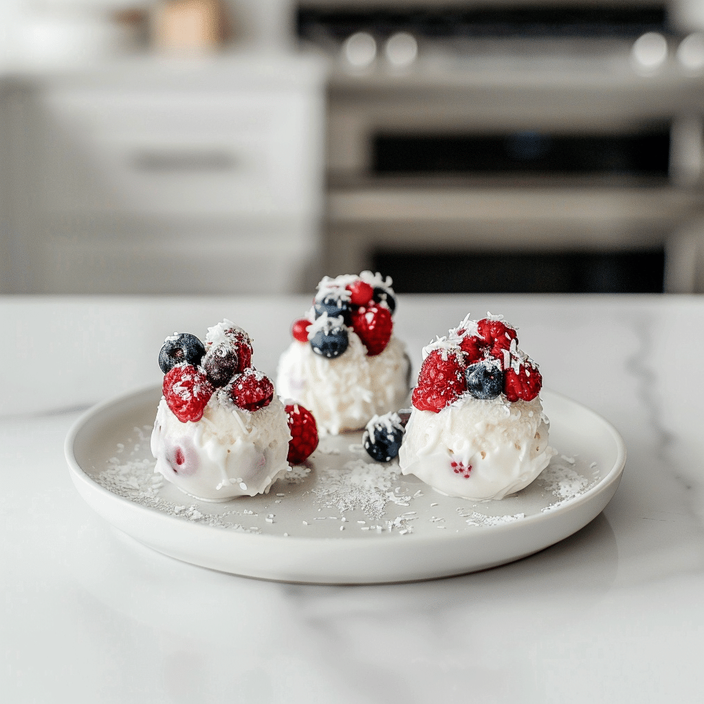 Paleo bevroren bessenbites met kokosroom