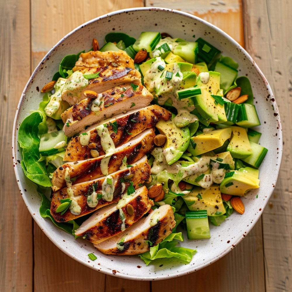 Paleo caesar salade met kip