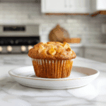 Paleo kaneel appel muffin met stukjes verse appel, luchtig gebakken en ideaal als gezond glutenvrij tussendoortje of ontbijtoptie.