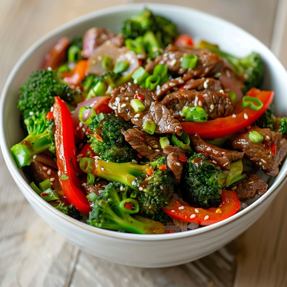 Paleo roerbak met rundvlees en broccoli