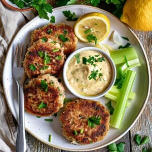 Paleo tonijnburgers met romige citroen-aioli, gezonde en koolhydraatarme lunch of diner, ideaal voor Paleo recepten in Nederland en België.