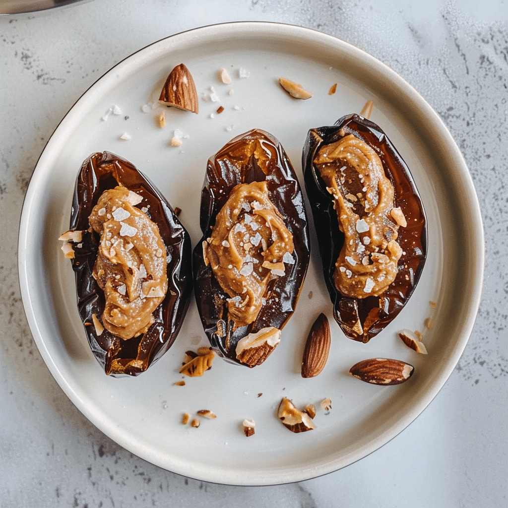Paleo gevulde dadels met amandelboter