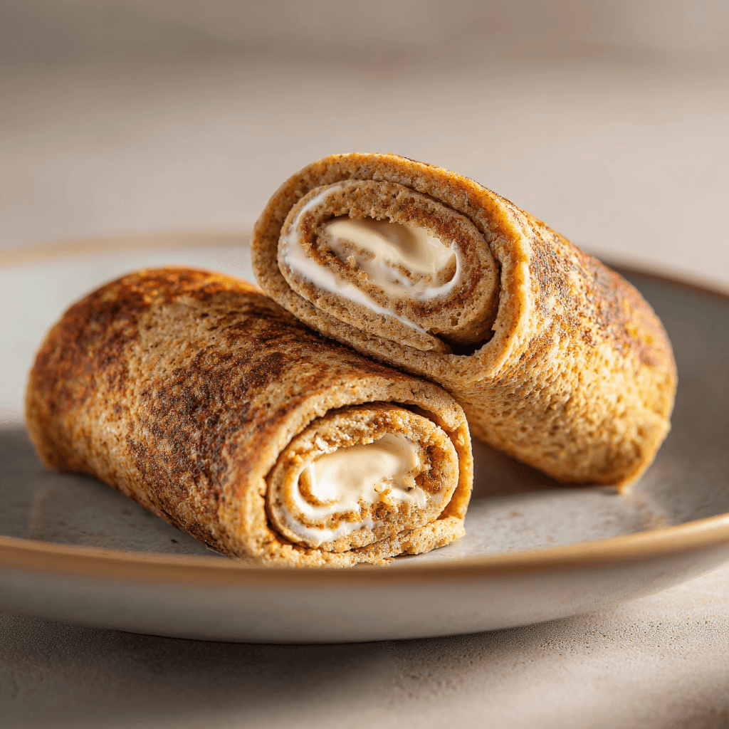 Keto amandel-lijnzaad vegan pannenkoekrolletjes