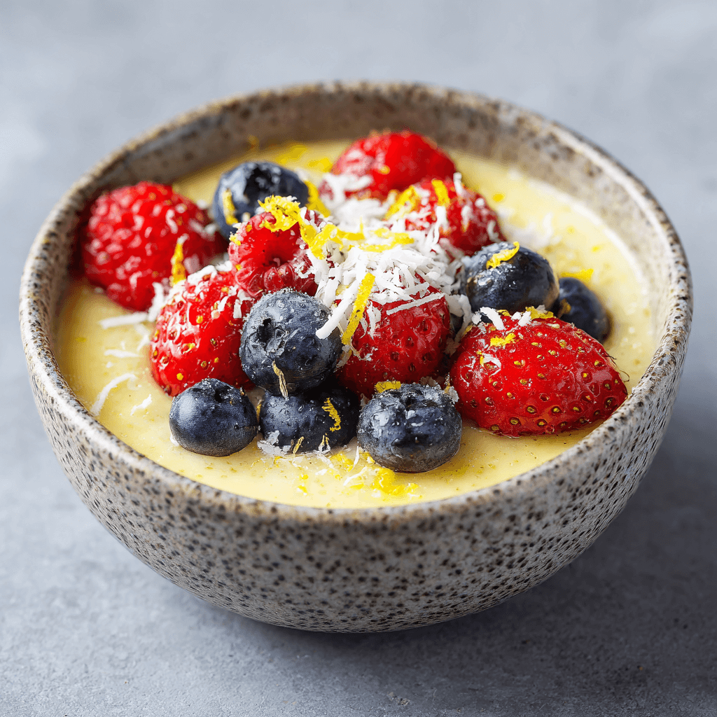 Keto Vegan Chia Citroen Ontbijtcustard