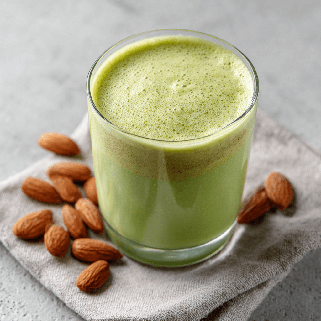 Keto vegan groene amandel shake