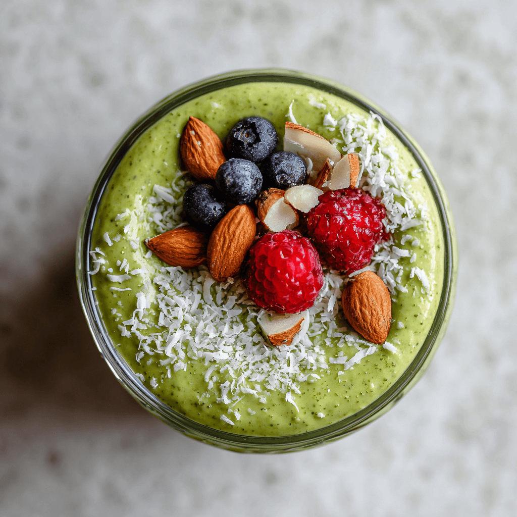 Keto Vegan Matcha Chia Pudding met Hennepzaad