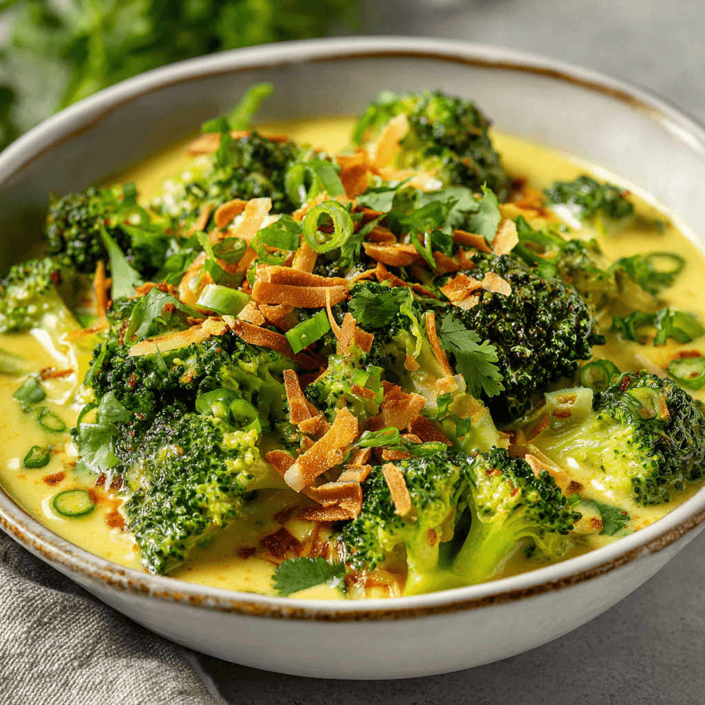 Keto Vegan Broccoli Kokos Curry bowl