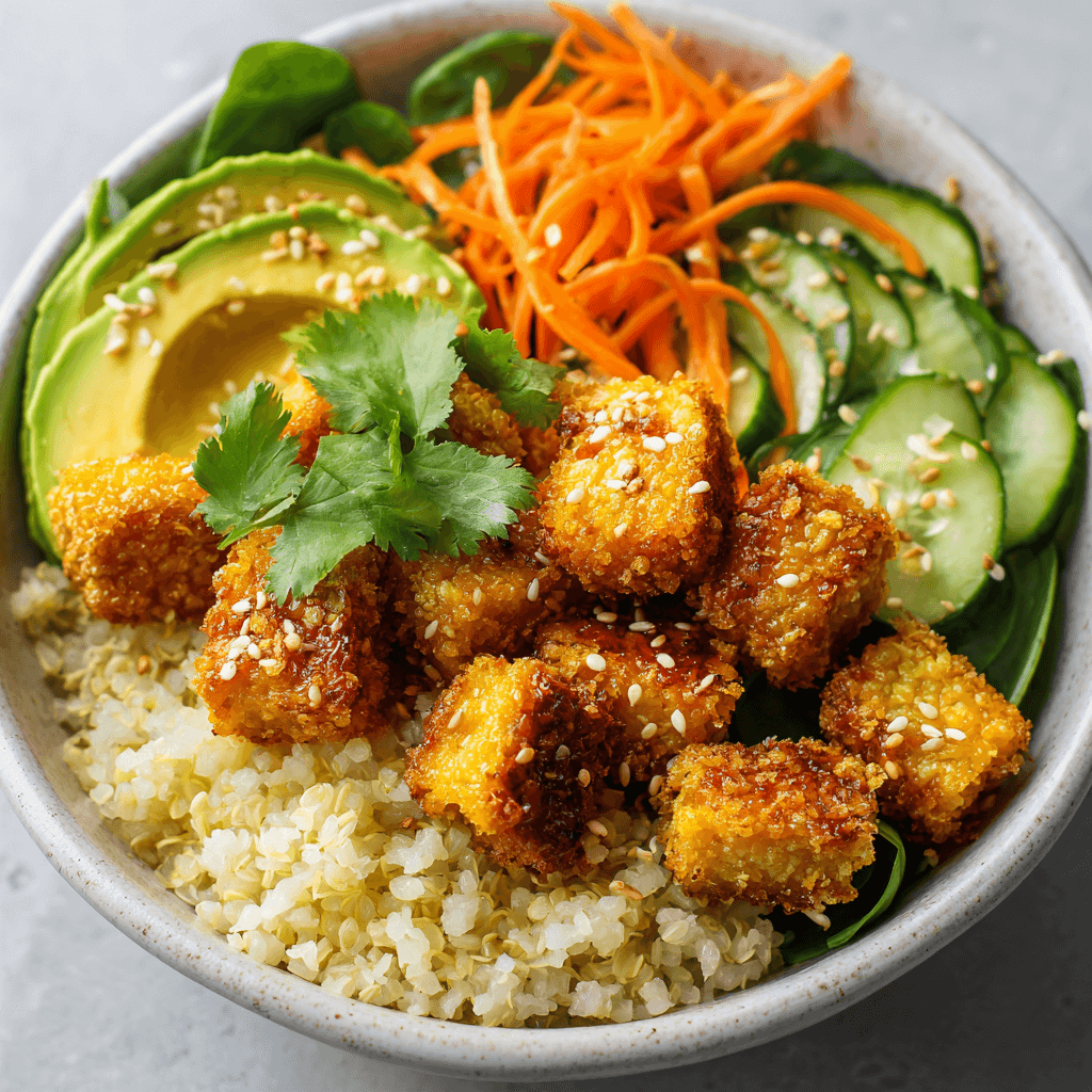 Keto Vegan Kurkuma Tempeh Buddha Bowl