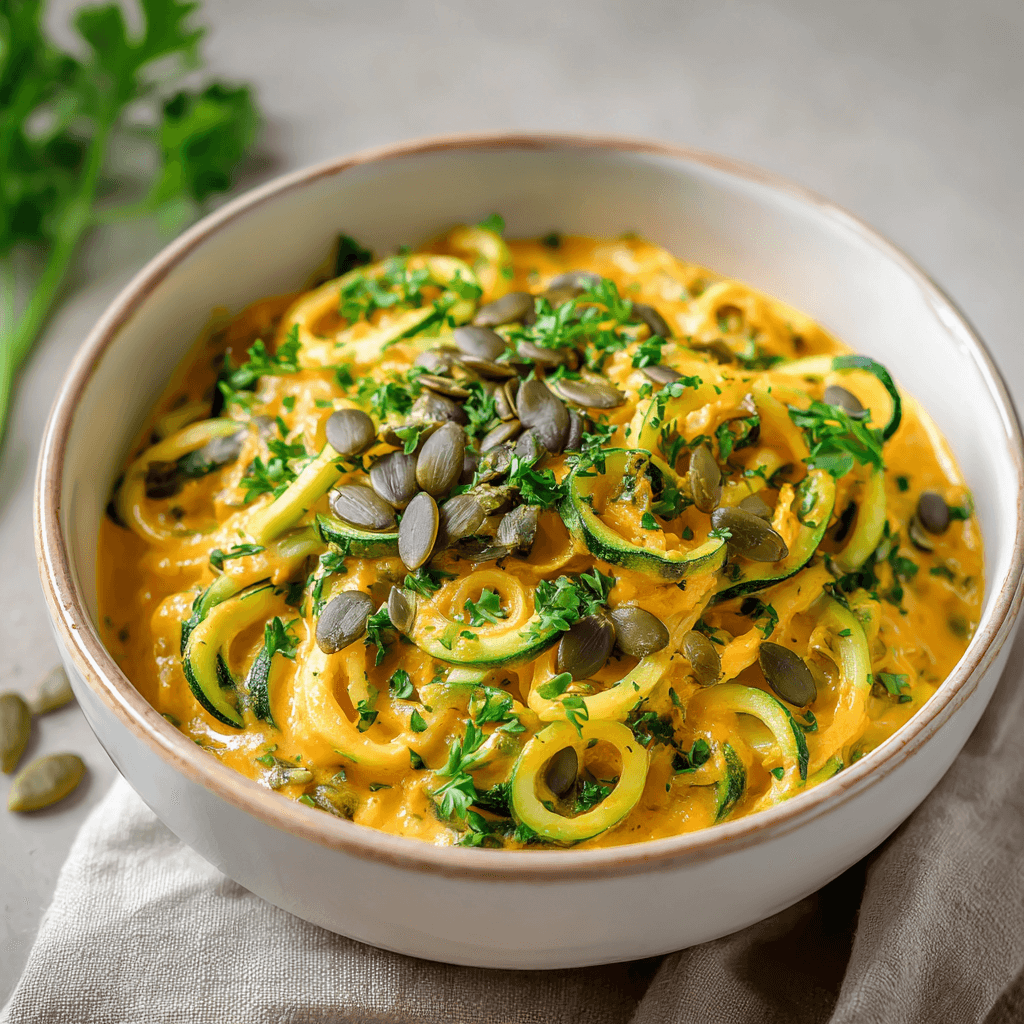 Keto Vegan Pompoen Zoodle Bowl