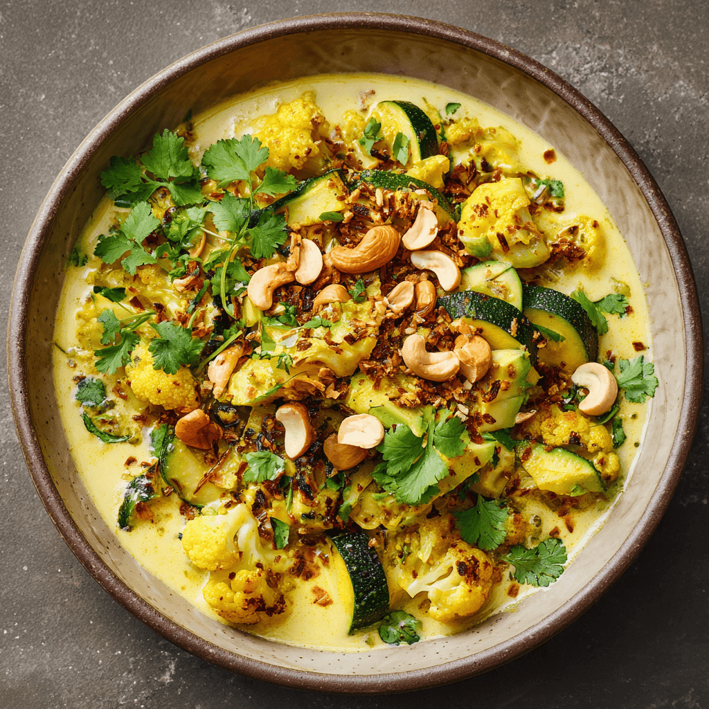 Keto Vegan Avocado Cashew Curry