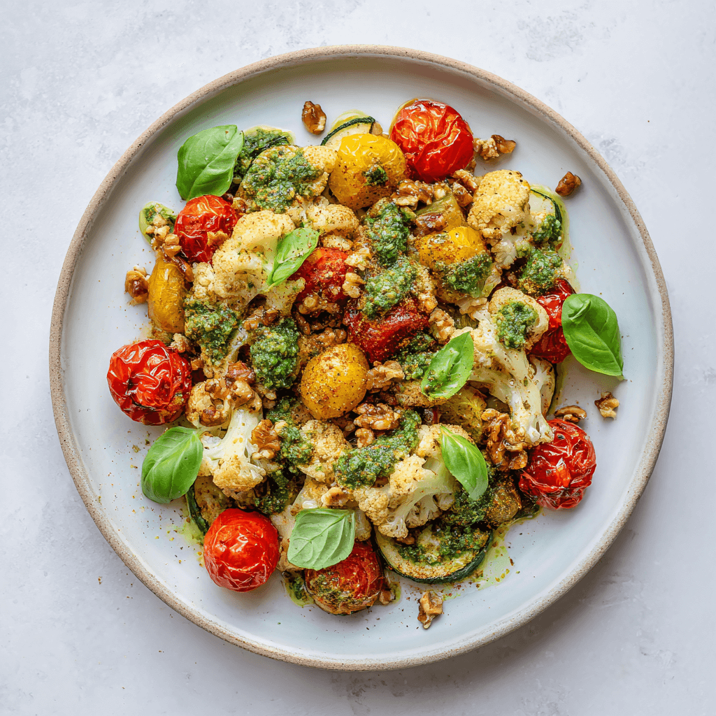 Keto Vegan Bloemkool Pesto Ovenschotel