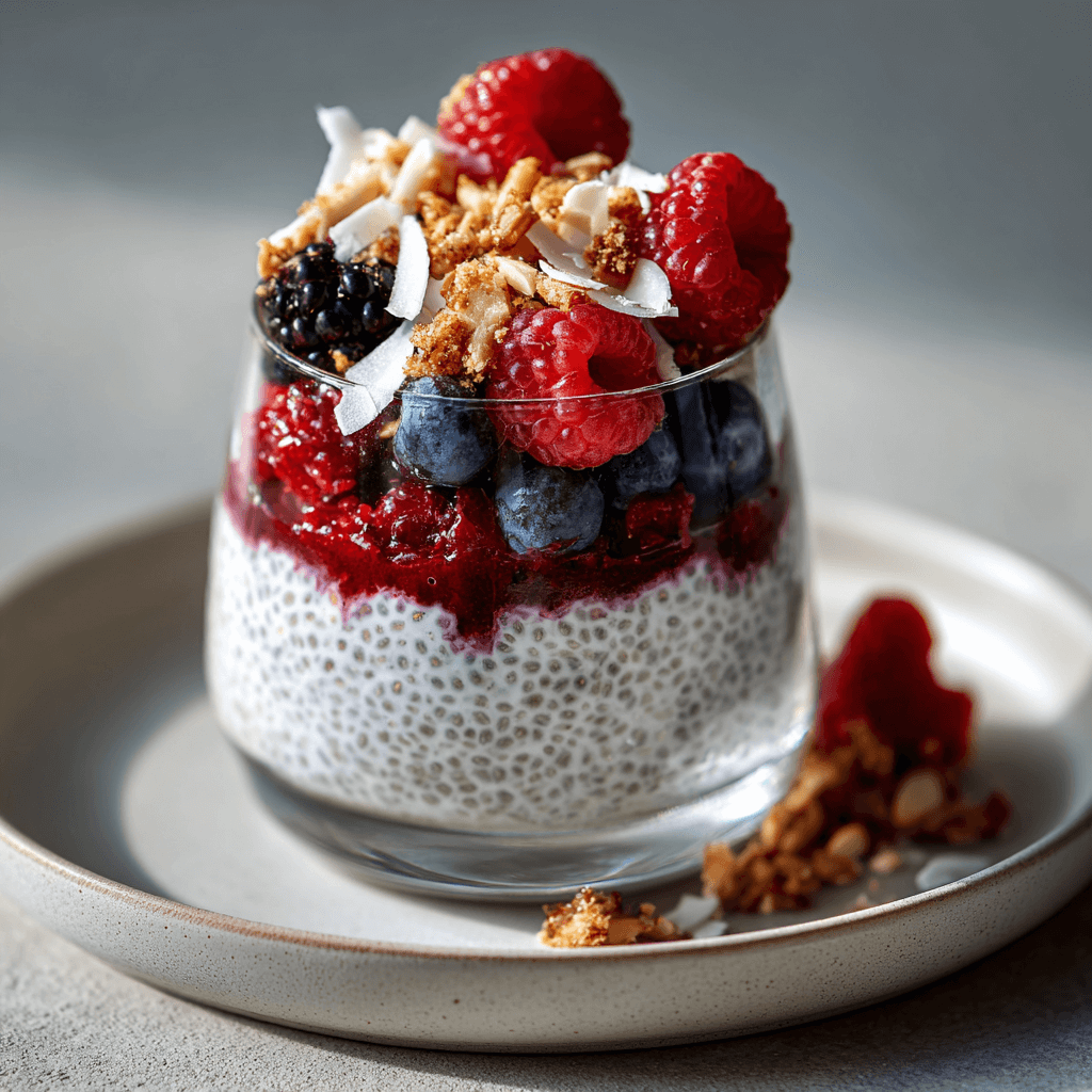 Keto Vegan Kokos Bessen Parfait