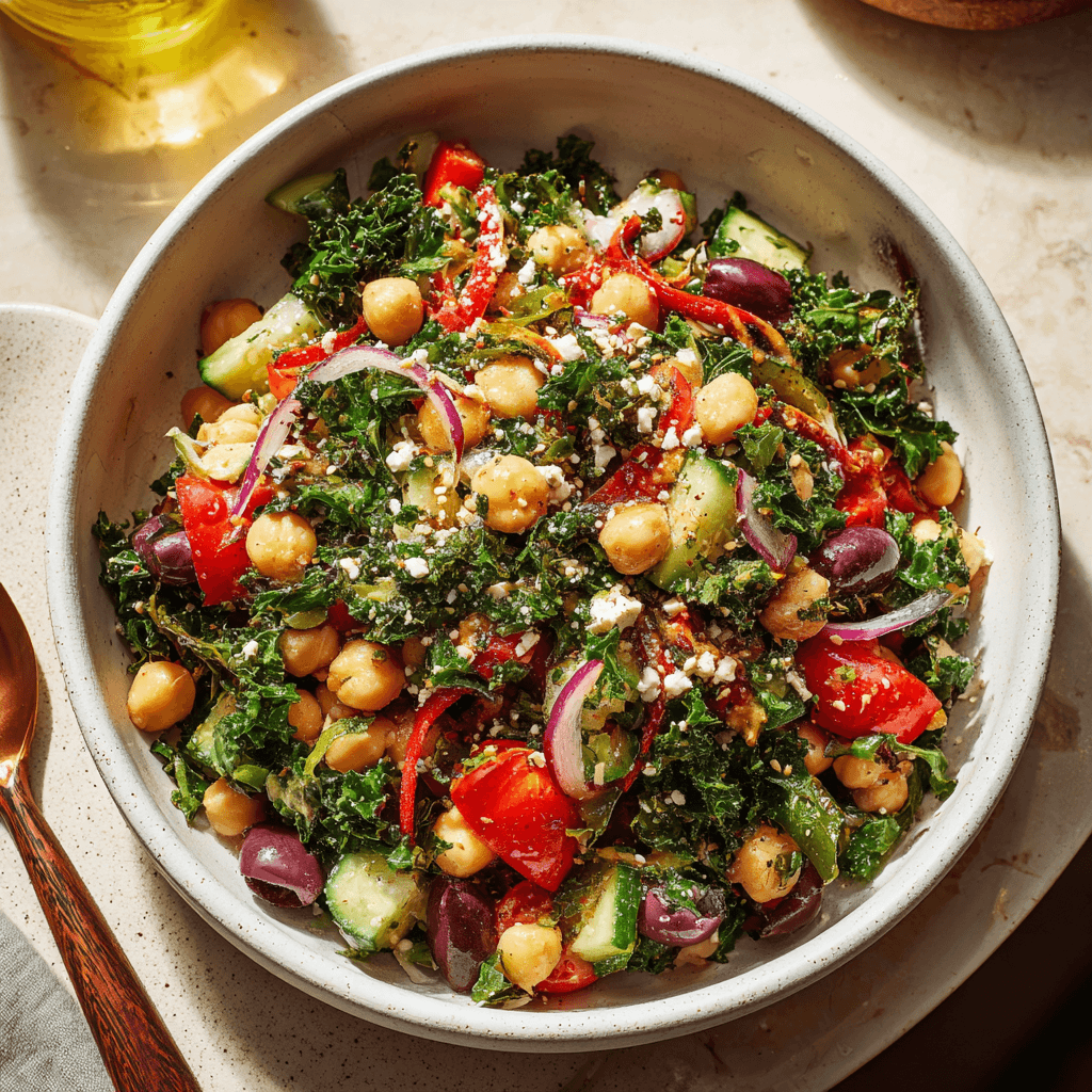 Kikkererwten en boerenkoolsalade