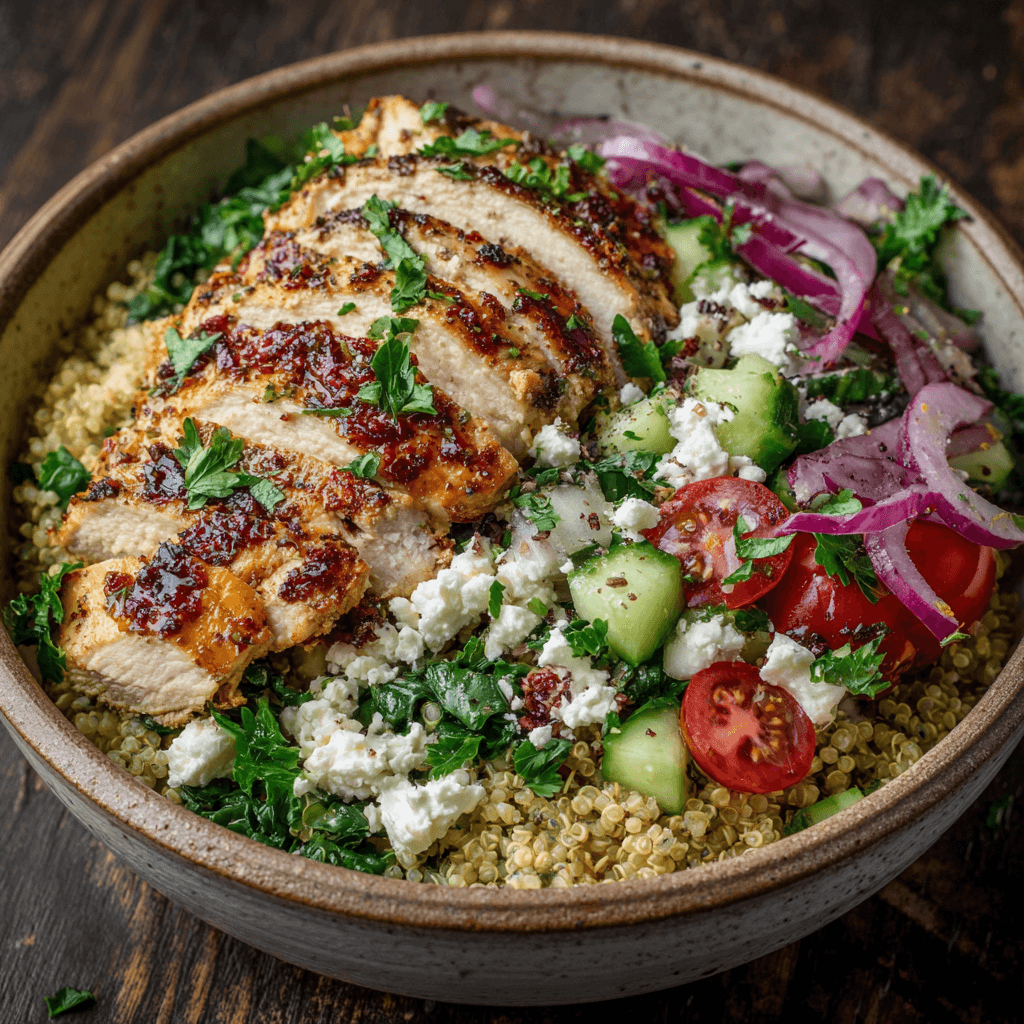 Kip- en Spinazie Quinoa Kom