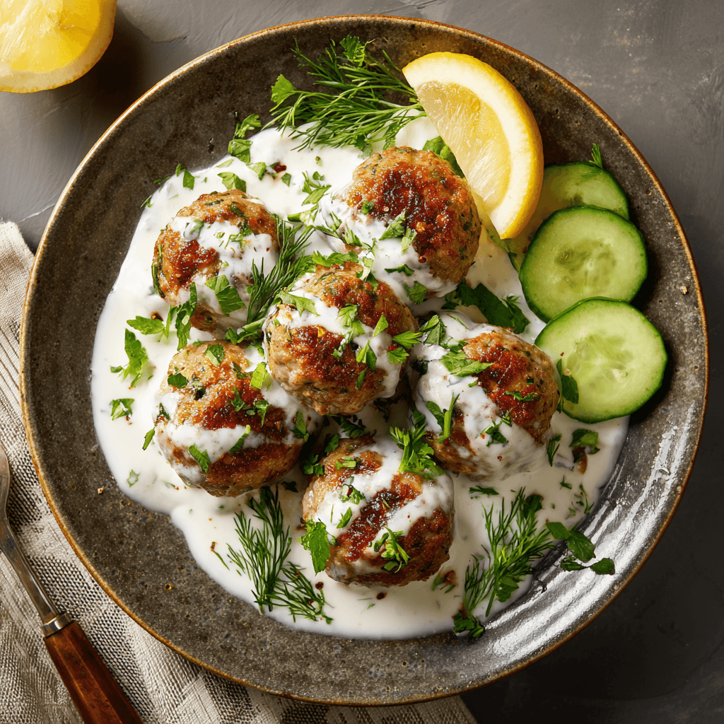 Griekse Gehaktballetjes met Yoghurt Saus