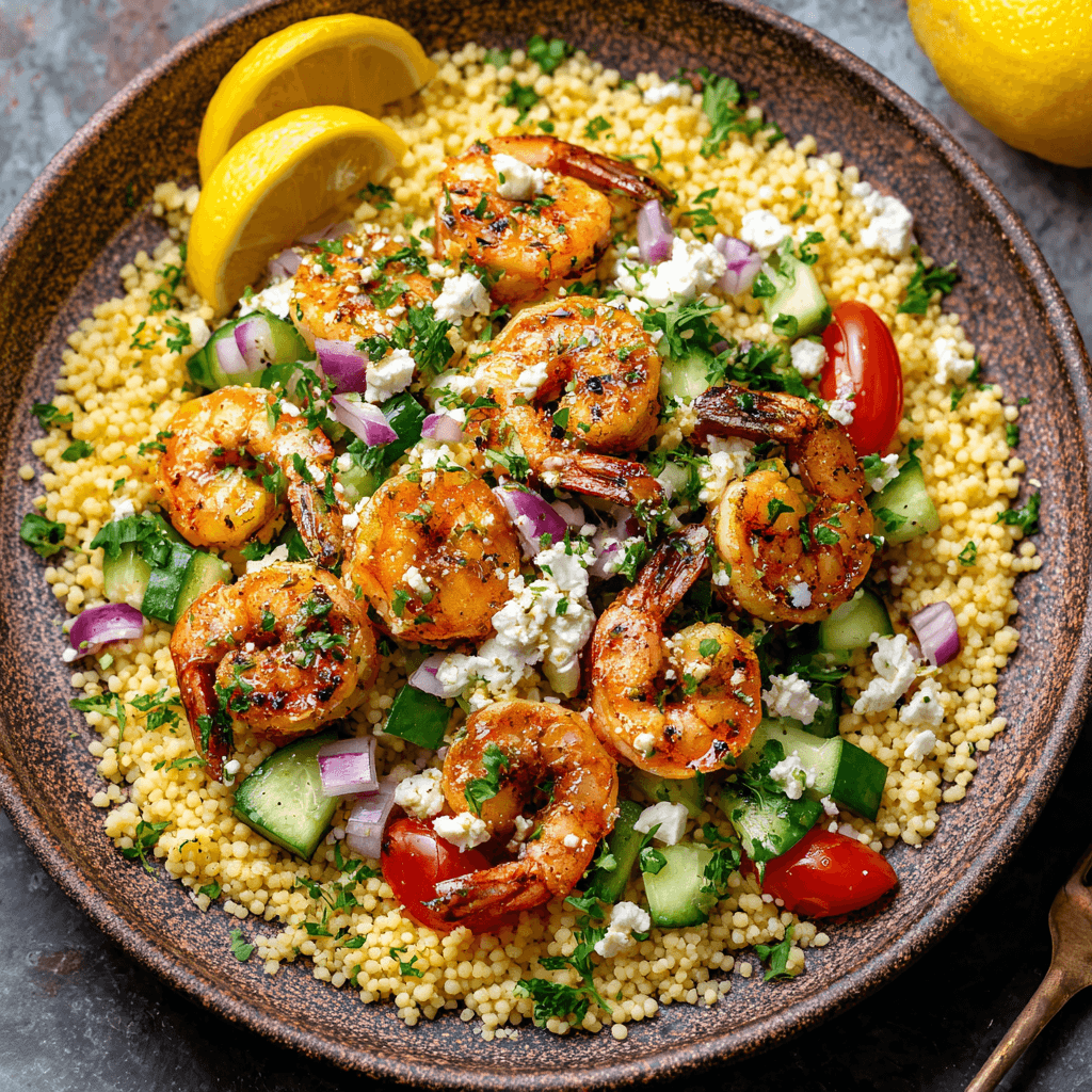 Gegrilde Garnalen met Couscous