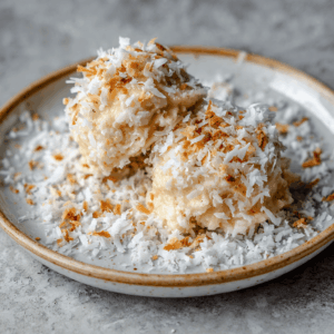 Zachte en romige Keto Kokos Fudge Drops met rijke kokossmaak, perfect voor een snelle en bevredigende low carb traktatie.