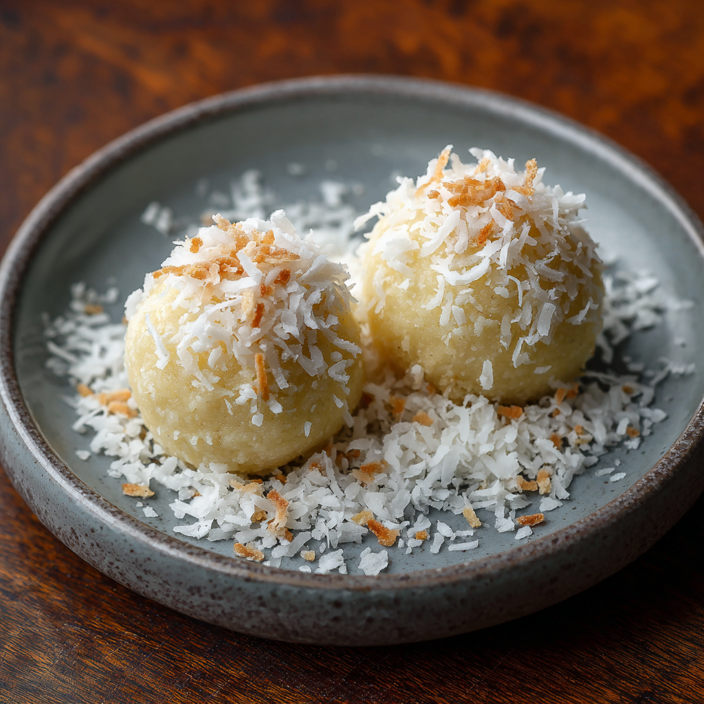 Romige en frisse keto kokos-gember hapjes met verse gember en een zachte kokosbasis, perfect als verfrissende koolhydraatarme traktatie.