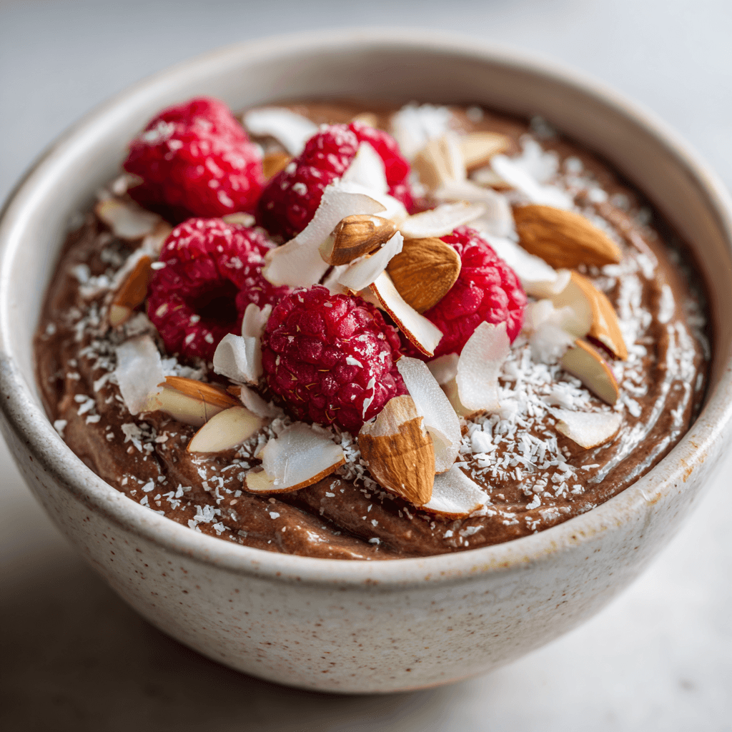 Keto Vegan frambozen amandel cacaokom