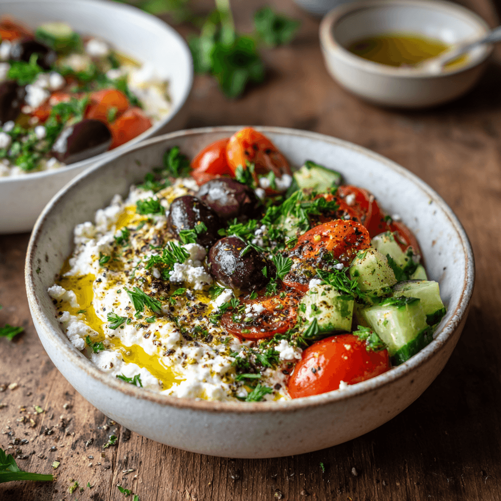 Hartige Kwarkkom met Olijven.