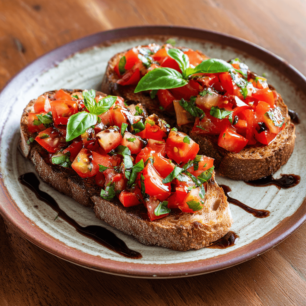 Tomatenbruschetta op volkoren brood