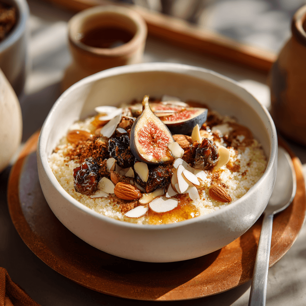 Ontbijtcouscous met Amandelmelk