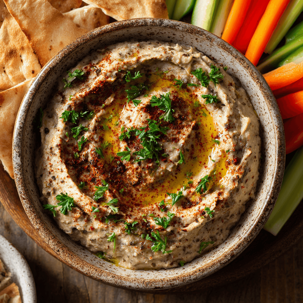 Baba ganoush (geroosterde auberginedip)