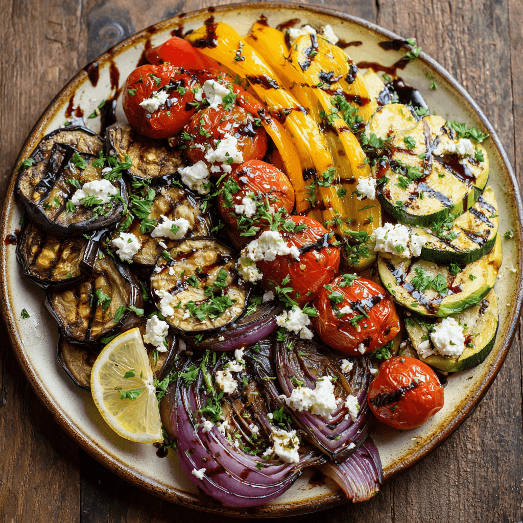 Mediterrane gegrilde groenteschotel