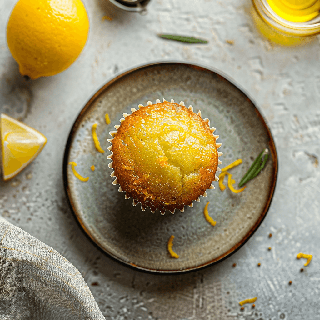 Citrus- en olijfoliemuffins met citrusrasp, honing en olijfolie. Lichte, smeuïge mediterrane muffins, natuurlijk gezoet en vol frisse smaak.