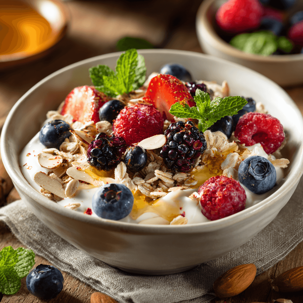 Muesli met Yoghurt en Bessen