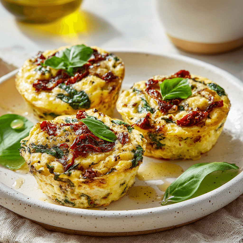 Eimuffins met zongedroogde tomaten