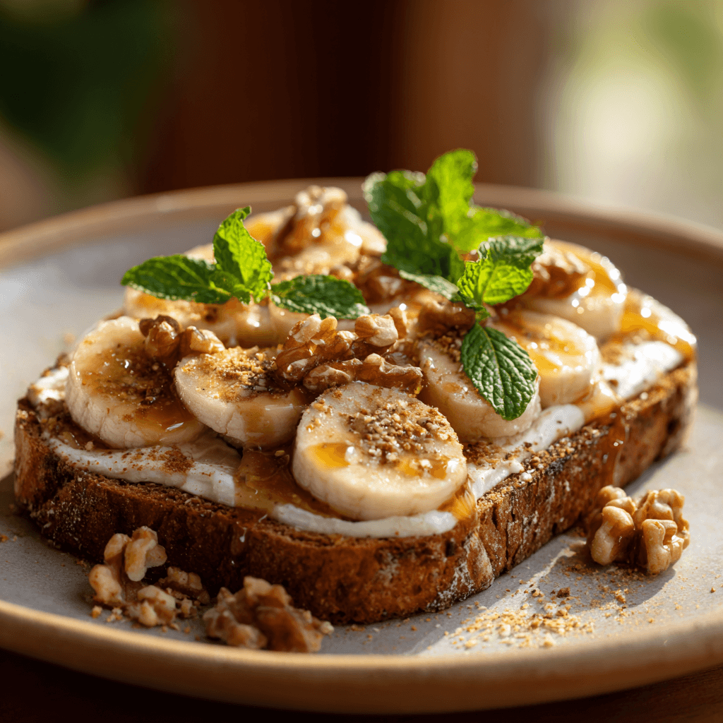Tahini en Bananentoast