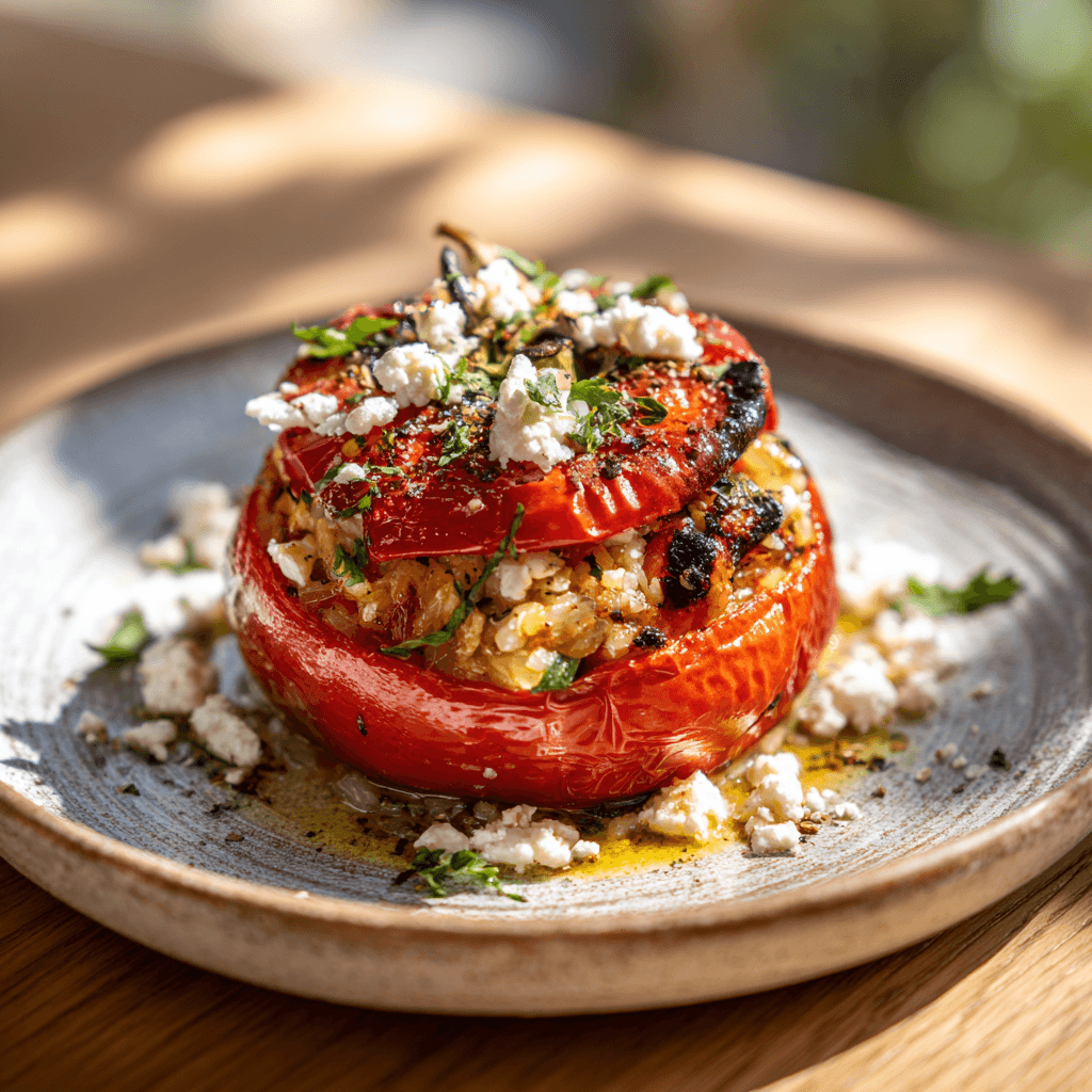 Griekse gevulde tomaten en paprika’s