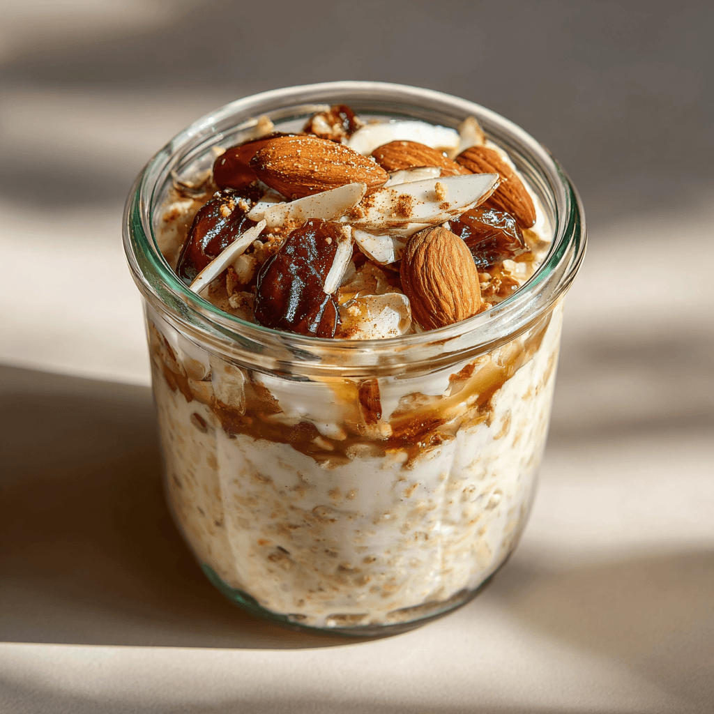 Overnight Oats met Amandelen en Dadels