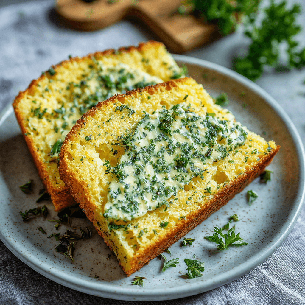 Keto brood met kruidenboter uit de airfryer