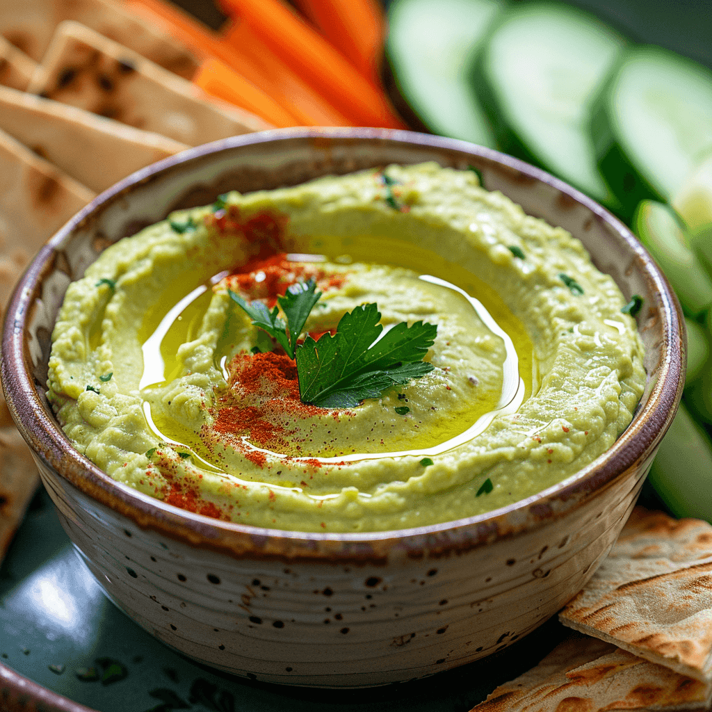 Avocado hummus dip