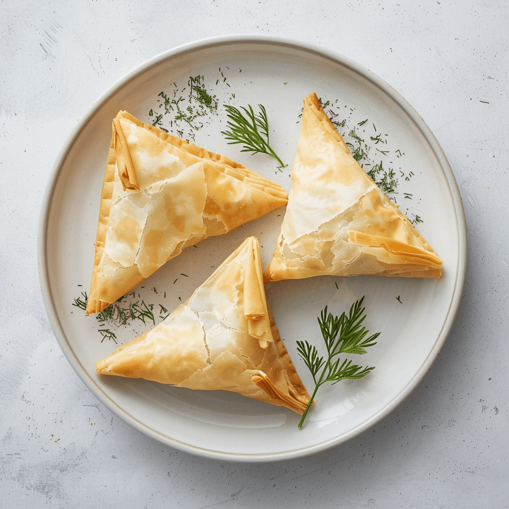 Mini spanakopita-driehoekjes