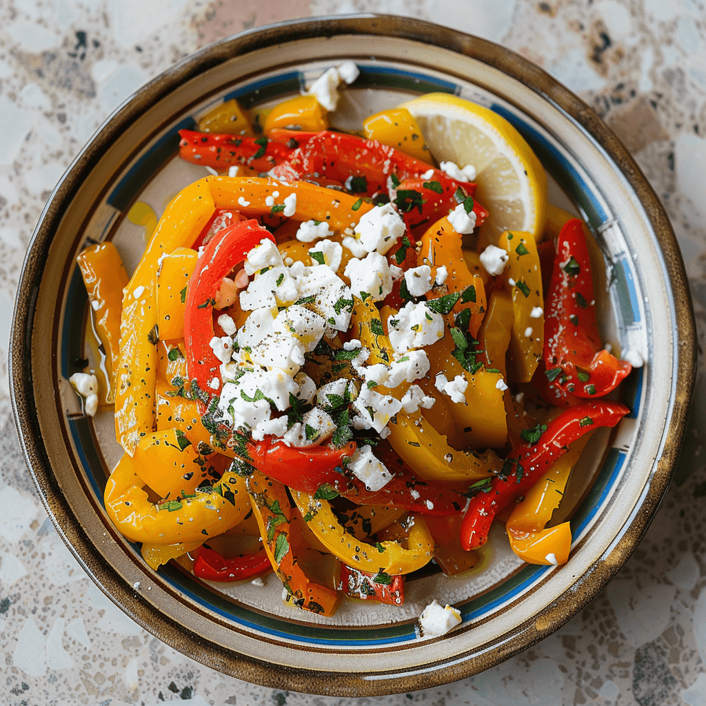 Geroosterde Paprikareepjes met Feta